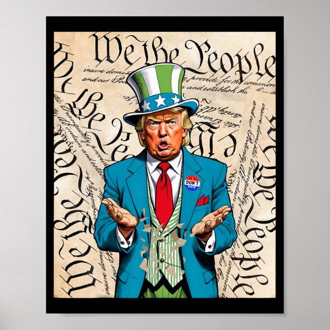 Affiche La Constitution Trump Des États-Unis Doit Être Rel (Devant)