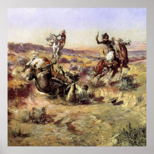 Affiche « La corde cassée » par Charles M Russell