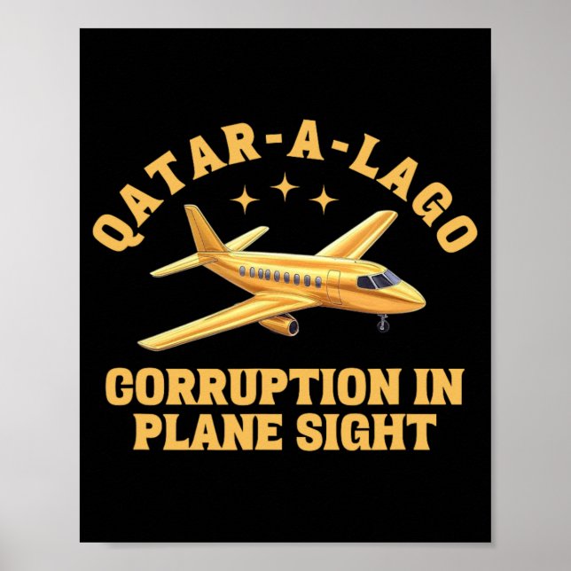 Affiche La corruption du Qatar-un-lago dans l'avion contre (Devant)