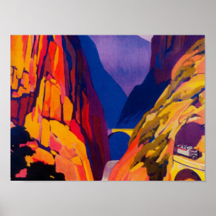 Affiche La Cote d'Azur PosterEurope vintage 2