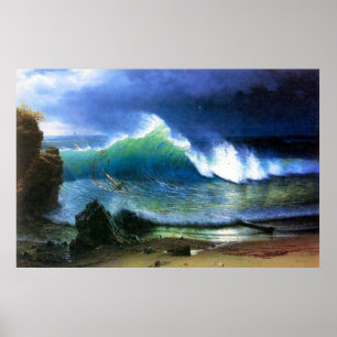 Affiche La côte de la mer Turquoise à Bierstadt