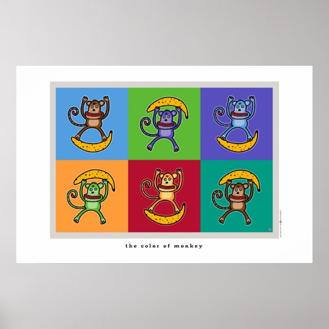 Affiche la couleur du singe (Devant)