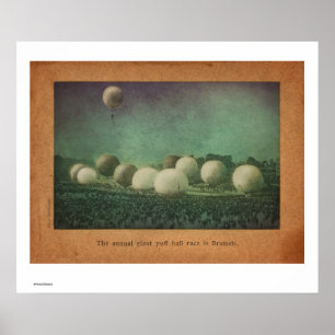 Affiche La course de balle géante