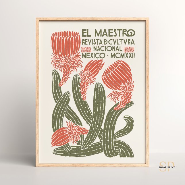 Affiche La couverture du magazine culturel mexicain El Mae (Créateur téléchargé)