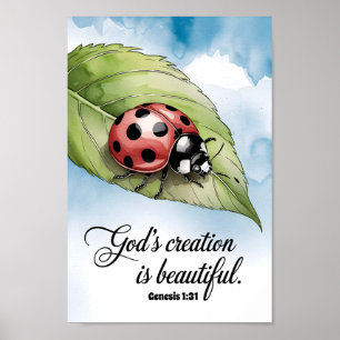 Affiche La création de Dieu est belle pour les enfants de 