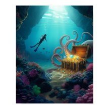 La créature marine garde trésor