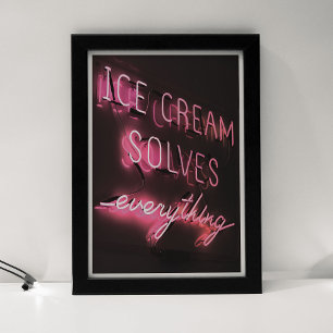 Affiche La crème glacée résout tout