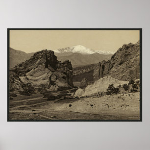 Affiche La crête de Pike du jardin des dieux