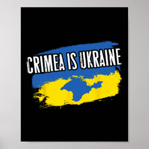 Affiche La Crimée est l'Ukraine - Carte des couleurs du dr