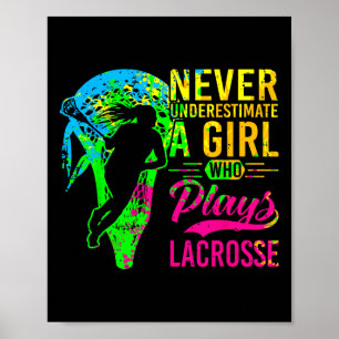 Affiche La crosse Ne Sous-Estime Jamais Une Fille Qui Joue