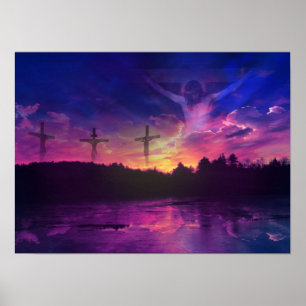 Affiche La crucifixion du Jésus-Christ sur la croix