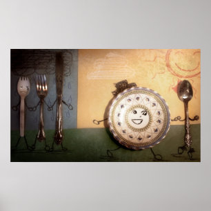 Affiche La Cuillère S'est Enfuie Avec l'Assiette