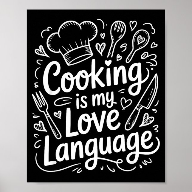 Affiche La cuisine est mon langage de l'amour, chef culina (Devant)