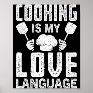 Affiche La cuisine est mon langage de l'amour Citation drô