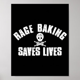 Affiche La cuisson de rage sauve la tête de mort vivante D