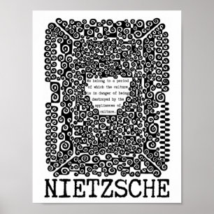 Affiche La CULTURE est en danger philosophie cite Nietzsch