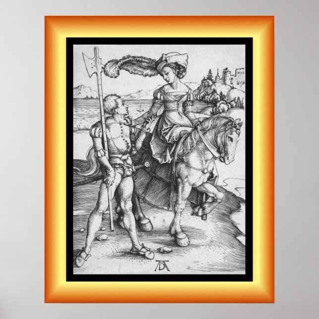 Affiche La Dame À Cheval Et Le Lansquenet ~ * ~ (Devant)