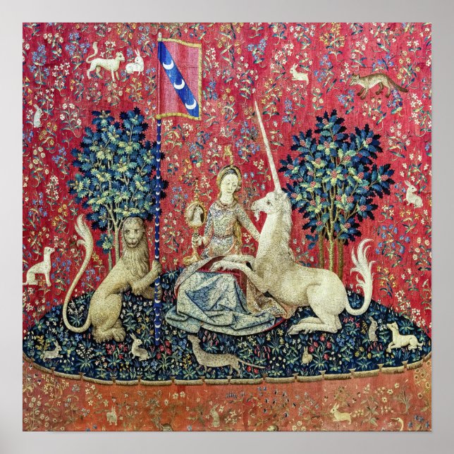 Affiche La Dame à la licorne, La vue (Devant)