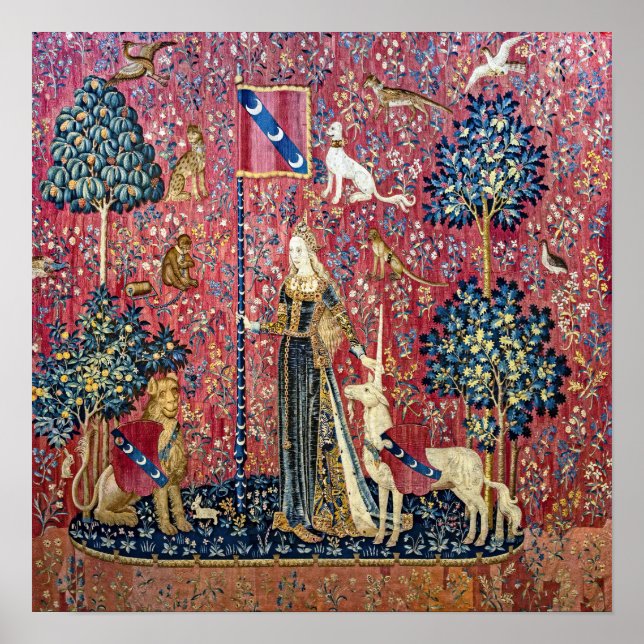 Affiche La Dame à la licorne, L'Attouchement (Devant)