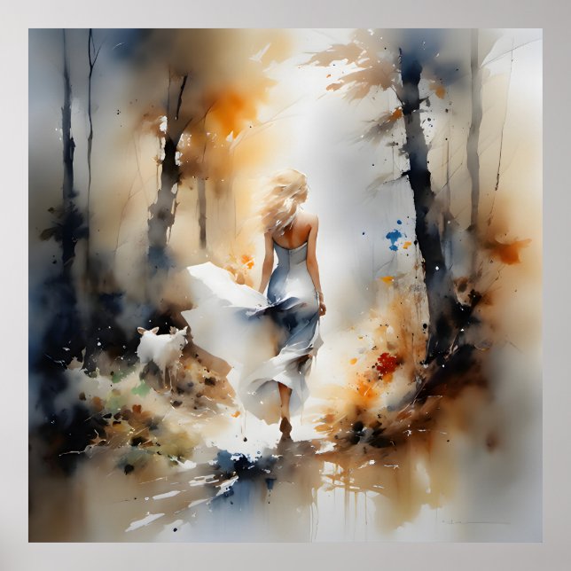 Affiche La Dame À Travers Une Forêt (Devant)