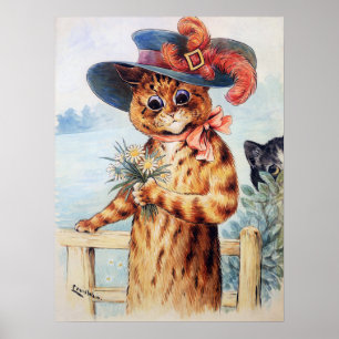 Affiche La Dame au chat, Louis Wain