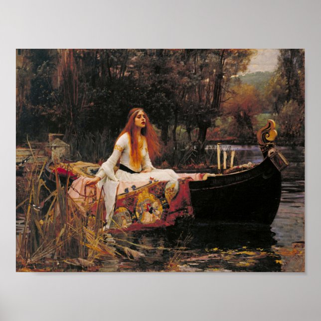 Affiche La Dame de Shalott John William Waterhouse (Devant)