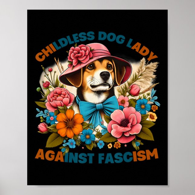 Affiche La Dame des Chiens contre le fascisme Voter les pr (Devant)