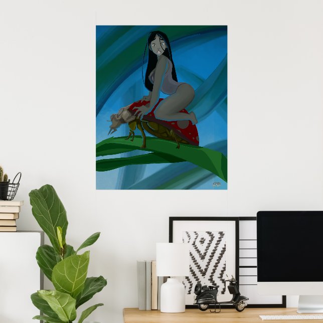 Affiche La Dame des Pétales Perdus (Bureau à domicile)