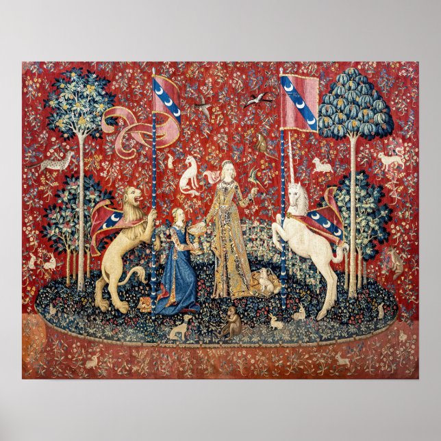Affiche La Dame et la Licorne, Goût (Devant)