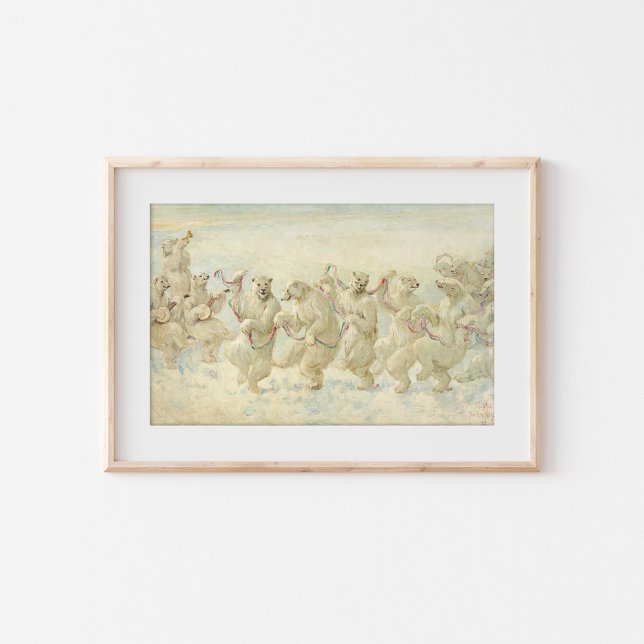 Affiche La danse de l'ours polaire | Frederick Stuart Chur (Créateur téléchargé)
