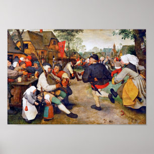 Affiche La Danse Paysanne, Pieter Bruegel
