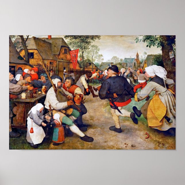 Affiche La Danse Paysanne, Pieter Bruegel (Devant)