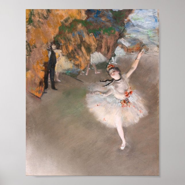 Affiche La danseuse étoile sur scène Edgar Degas Ballet (Devant)