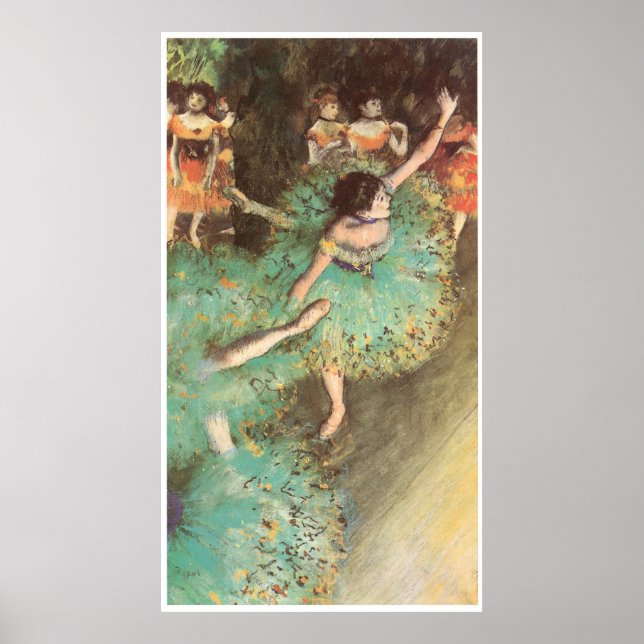 Affiche La danseuse verte., c. 1880, Edgar Degas (Devant)