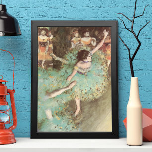 Affiche La danseuse verte par Edgar Degas, ballet vintage