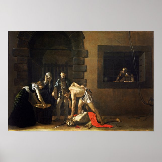 Affiche La décapitation de Saint Jean par Caravaggio - Pos (Devant)