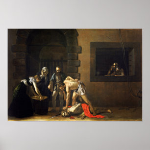 Affiche La décapitation de St John par Caravaggio -