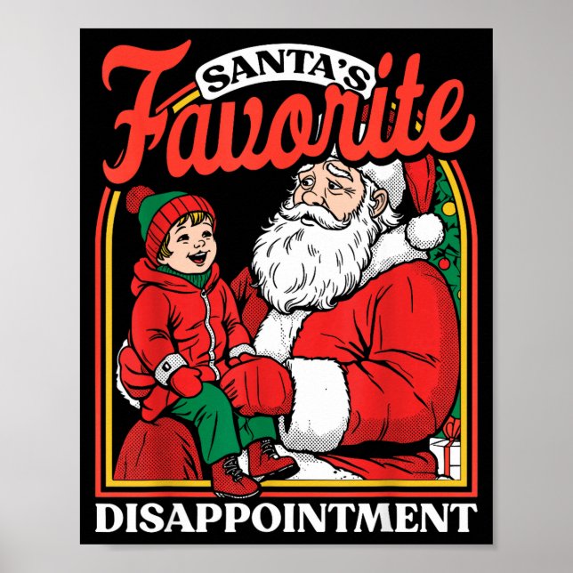 Affiche La déception préférée du Père Noël Drôle Sarcastiq (Devant)