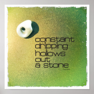 Affiche La Déchets Constante Sort Une Pierre