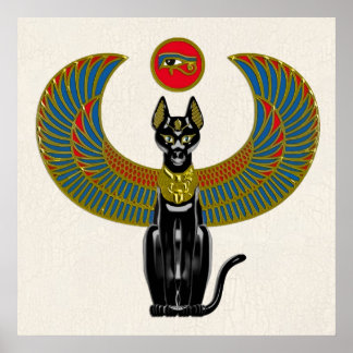 Affiche La déesse égyptienne des chats