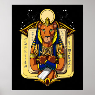 Affiche La déesse égyptienne Lioness Sekhmet God Bastet