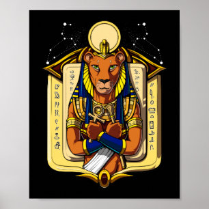 Affiche La déesse égyptienne Lioness Sekhmet God Bastet