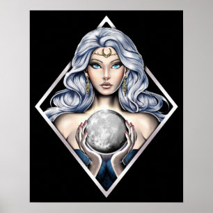 Affiche La déesse grecque Moon Nyx