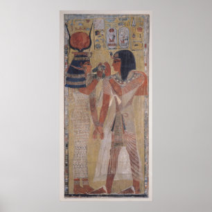 Affiche La déesse Hathor placer le collier magique