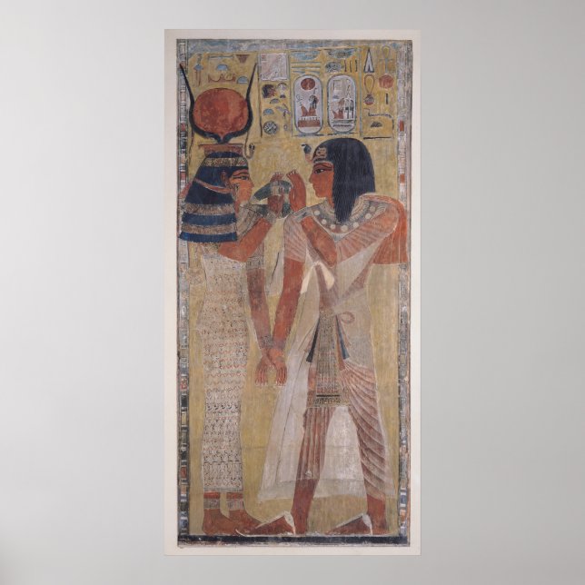 Affiche La déesse Hathor placer le collier magique (Devant)