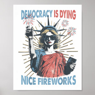 Affiche La Démocratie est en train de mourir, mais Hey Nic
