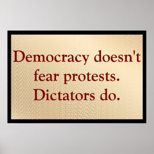 Affiche La démocratie n'a pas peur des manifestations
