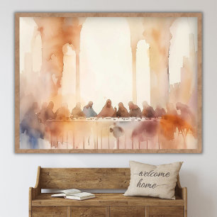 Affiche La Dernière Cène, Art Chrétien, Peinture Biblique,