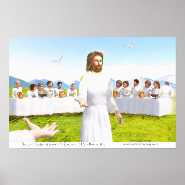 Affiche La dernière Cène de Jésus - Eucharistie (Devant)
