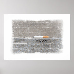 Affiche La dernière cigarette stoppée fumant la volonté